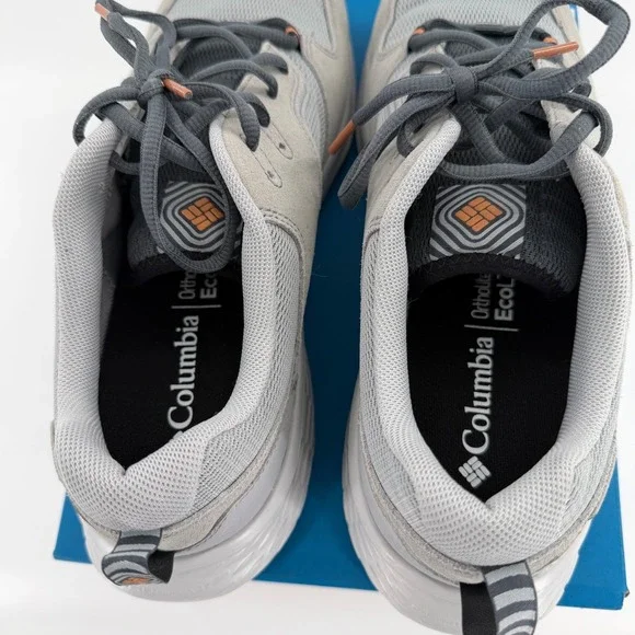 Columbia Omni-Max Mens Grey Suede Mesh Hiking Walking Sneakers Shoes Sz 11.5